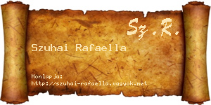 Szuhai Rafaella névjegykártya